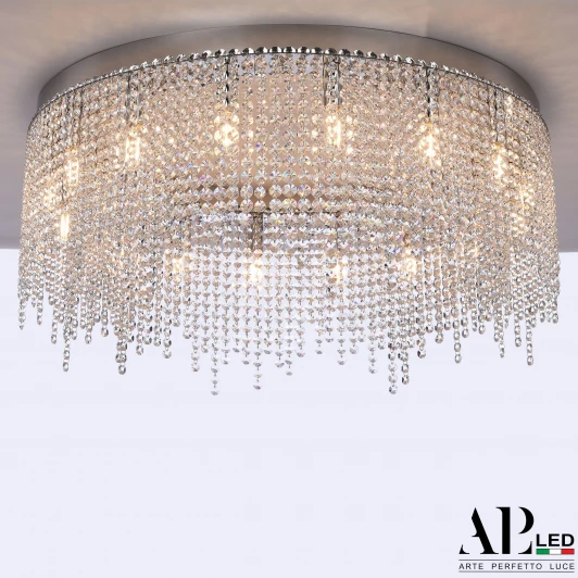 SH02.73.B.Ni.E14.PK Потолочная люстра хрустальная APL LED Sicilia SH02.73.B.Ni.E14.PK