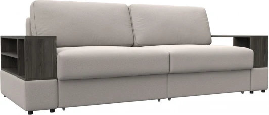 129071 Диван прямой с 2 полками Лига-055 НПБ Лига Диванов (Замша) арт.129071