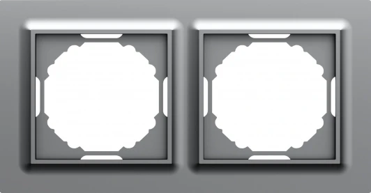 DEW21240 Рамка 2-я, Wave матовый серый Donel A07 DEW21240