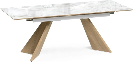 588022 Керамический стол Ливи 140 (Ливи 140(200)х80х78 carla larkin / черный дуб монтана) Woodville арт.588022