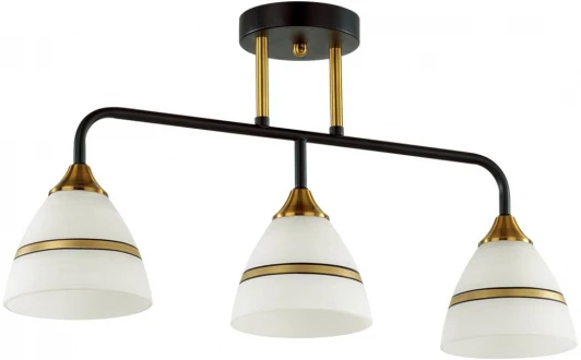 5214/3CA Потолочная люстра на штанге Nettie 5214/3CA черный, бронзовый E27 3*60W