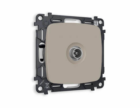 MO373030 Комплект механизма Ambrella Volt TV розетки проходной OMEGA MO373030 Серо-бежевый матовый 5-1000 MHz 4dB QUANT