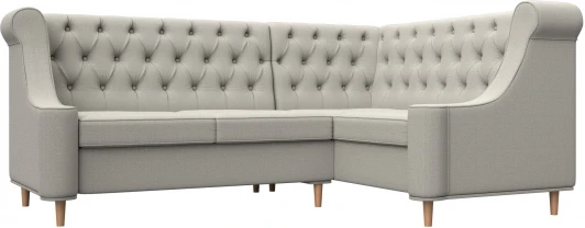 123978 Диван кухонный угловой Бронкс правый угол (Бежевый/Рогожка) Лига Диванов арт.123978