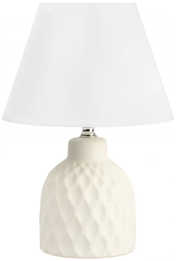 7550-501 Настольная лампа Rivoli Muriel 7550-501 1 х Е14 40 Вт керамика белая с абажуром