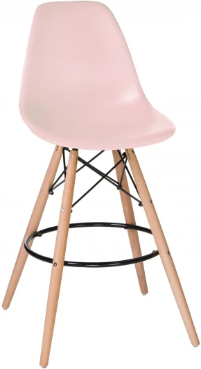 638GPP-LMZL DSW BAR, цвет сиденья светло-розовый (PK-02), цвет основания светлый бук Стул барный DSW BAR (ножки светлый бук, цвет сиденья светло-розовый (PK-02))