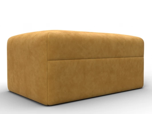 129583 Модуль пуф Лига-060 НПБ (ЛДСП,Брус,Фанера,Велюр/Желтый) Лига Диванов 129583