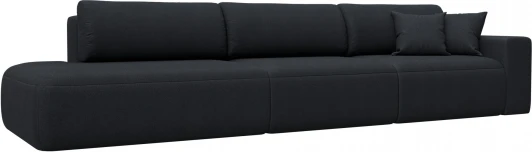 127698 Диван прямой Лига-036 НПБ Модерн Лонг подлокотник справа Лига Диванов (Замша) арт.127698