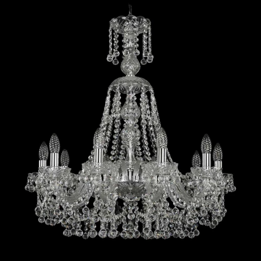 1409/10/240/XL-75 Ni Подвесная люстра Bohemia 1409 1409/10/240/XL-75/Ni