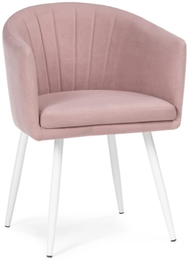 504206 Стул Woodville на металлокаркасе Валета пыльно-розовый / белый 504206