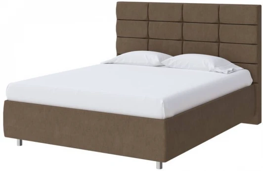 1922795 PROxSON Кровать Shapy без основания (Ткань: Рогожка Тетра Ореховый) 180x200