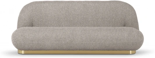 805250 Диван Pacha ОГОГО (арт.805250), (Искусственный мех,Букле/Бежевый,Золотой)