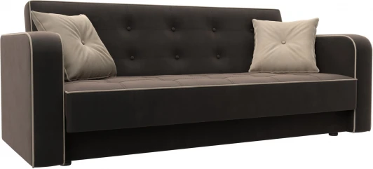 126125 Диван-книжка Тур (Коричневый,Бежевый/Велюр) Лига Диванов арт.126125