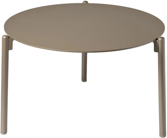 39AR-STOL-T241 CH Стол журнальный уличн."Атмосфера"(M) шампань d65*38,5см Garda Decor арт.39AR-STOL-T241 CH