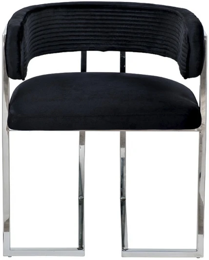 GY-8504STUL-CHERN Стул велюр черный/хром 60*55*73см Garda Decor арт.GY-8504STUL-CHERN