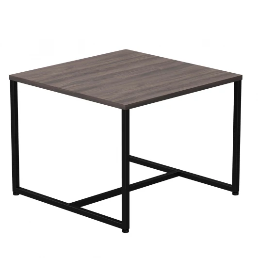 254S024DK9005/ Стол журнальный Everprof EVO (ЭВО) 604х604х460 Дуб Пасадена/Черный 254S024DK9005/