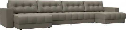 128568 Диван П-образный с декором Лига-049 НПБ Лонг Лига Диванов (Экокожа) арт.128568