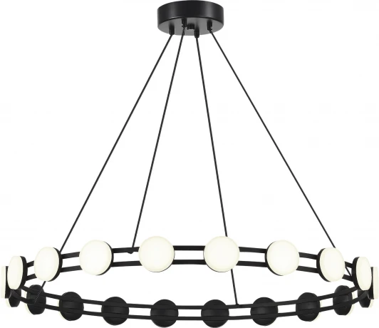 SL6610.403.20 Подвесной светильник ST Luce Monro SL6610.403.20 черный/белый LED 1*40W 4000K MONRO (220V, на тросе, круглые)