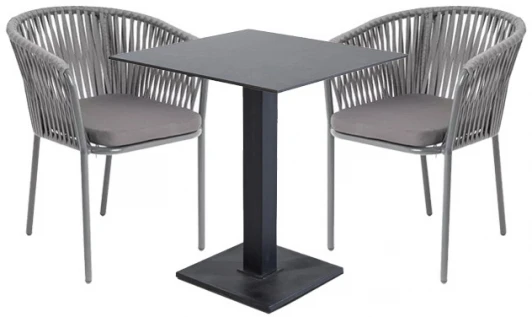 KC2T-3-SET1 multicolor-1 "Каффе" обеденная группа на 2 персоны, цвет "серый гранит" 4SIS арт.УТ-00002210