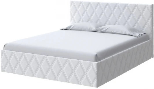 2023044 PROxSON Кровать Fresco (Ткань: Велюр Teddy Снежный) 160x190