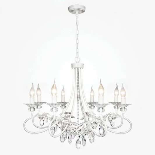 60057/8 белый с серебром Подвесная люстра Eurosvet Alexandria 60057/8 белый с серебром