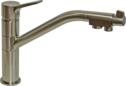 ZR 401 KF  NICKEL Смеситель Zorg Sanitary ZR 401 KF nickel для кухонной мойки