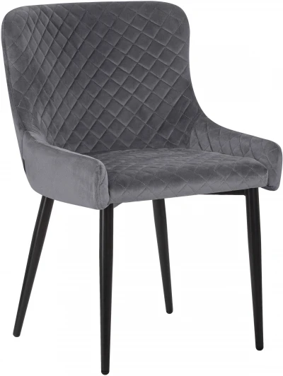 8202-LML-RICHARD , цвет сиденья темно-серый велюр (V108-91), цвет основания черный Стул обеденный RICHARD (черные матовые ножки, темно-серый велюр (V108-91))