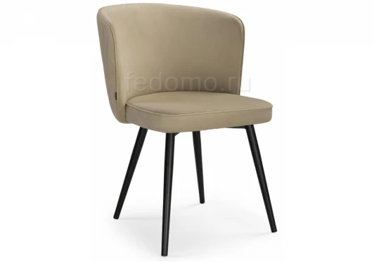 439462 Обеденный стул на металлокаркасе Woodville Фрибур velutto 05 / черный 439462