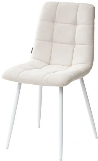 UDC7094UF86001BWHT Стул CHILLI UF860-01B бежевый, ткань/белый каркас