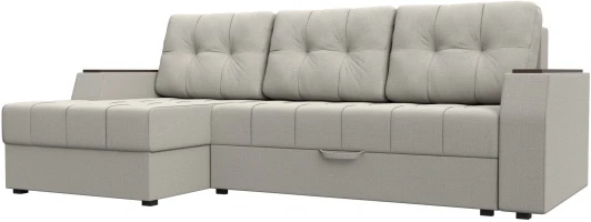 123009L Диван угловой Эмир БС левый угол (Бежевый/Рогожка) Лига Диванов арт.123009L