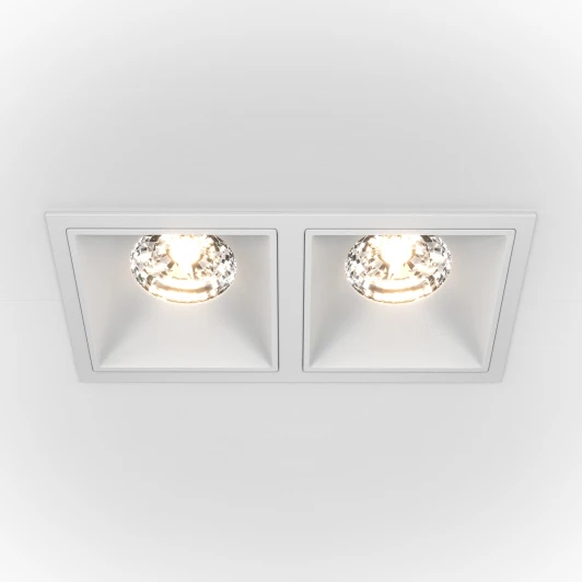 DL043-02-15W4K-D-SQ-W Встраиваемый светильник Alfa LED 4000K 2x15Вт 36° Dim Triac Maytoni Technical DL043-02-15W4K-D-SQ-W (220V)