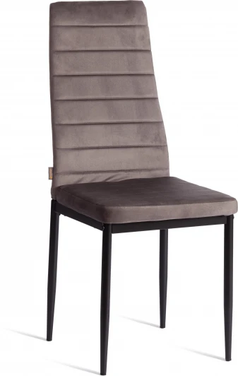 24602 Стул Easy (mod. JSC02-1) / 2 шт. в упаковке Tetchair (Металл,Флок/Темно-серый,Черный) арт. 24602