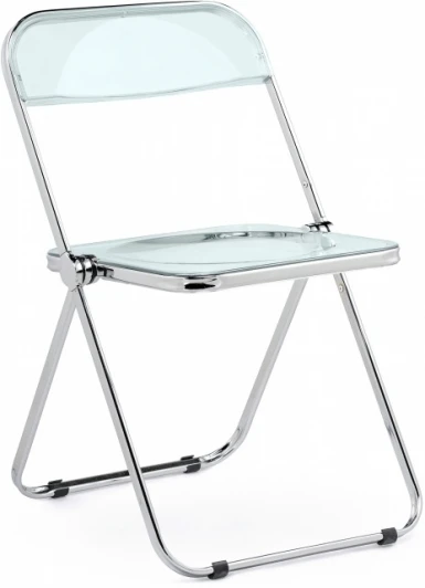 15748 Пластиковый стул Woodville Fold складной clear gray-blue