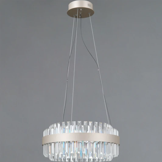 IL4386-36WSQ-25 SL GENOA Подвесная люстра светодиодная хрустальная ILLUMICO IL4386-36WSQ-25 SL GENOA (220V, на тросе)