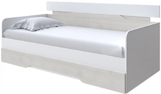 2019827 Без бренда Кровать-Софа Milton (ЛДСП Белый/Дуб Шамони светлый) 80x190