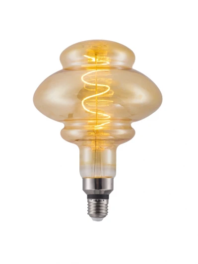 HL-2262 Лампочка светодиодная филаментная прозрачная/бежевая груша E27 6W Hiper HL-2262