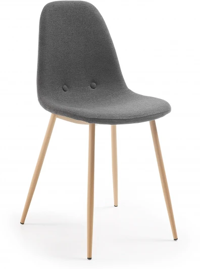 052514 Обеденный стул La Forma (ex Julia Grup) Yaren (Серый/ Металл,Пена,Сталь,Фанера)