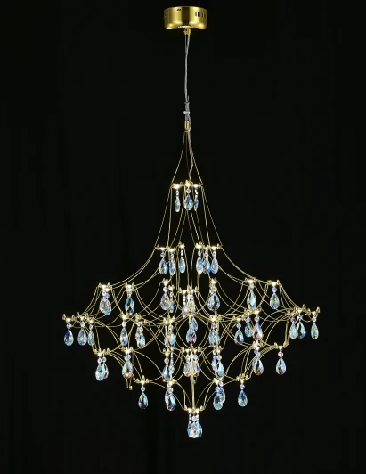 MR2643-66P-50CD Подвесная люстра светодиодная с пультом и хрустальными подвесками K9 MyFar Allegria MR2643-66P-50СD