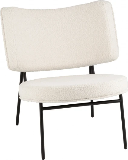 УТ000039109 Кресло District Lounge букле белый Stool Group (арт.УТ000039109)