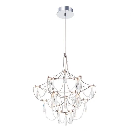 ML.5601.400P СН Подвесная люстра светодиодная хрустальная с пультом с регулировкой цветовой температуры Modelux MODELUX ML.5601.400P СН