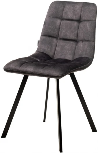 629M04868 Стул CHILLI SQUARE VT5001-3 античный серый, велюр без "пальчиковый"/ черный каркас M-City 629M04868