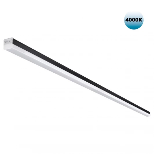 359828 Потолочный светильник линейный светодиодный в комплекте прямые соединители 2шт и сетевой кабель 2м Novotech Bits 359828 черный LED 68W 220V