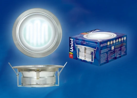 GX70/H-6R SILVER Встраиваемый точечный светильник Uniel GX70/H-6R SILVER