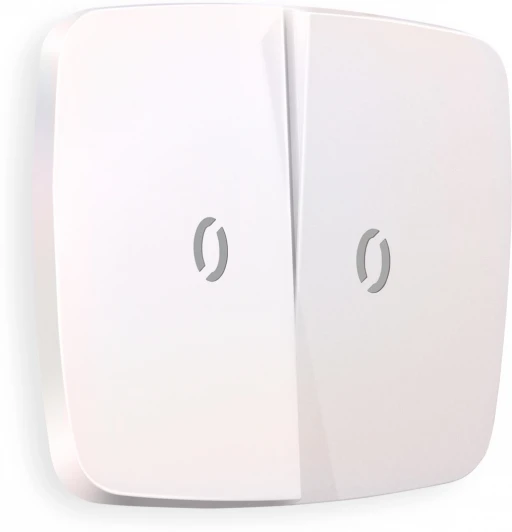 OP2040 Лицевая панель Ambrella Volt OMEGA (Жемчуг) для 2-клавишных выключателей с подсветкой QUANT OP2040