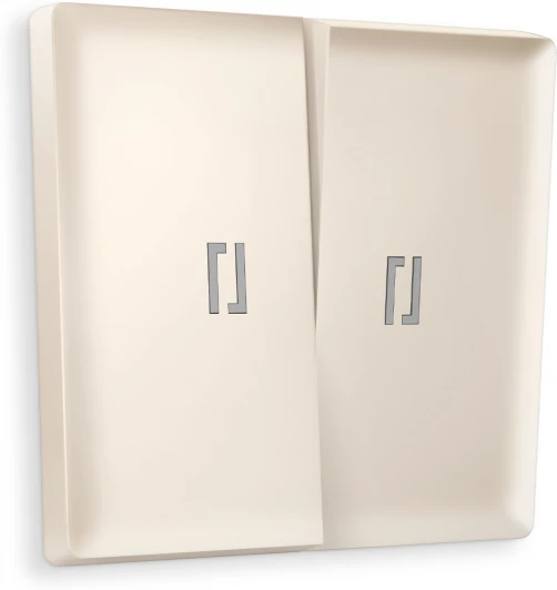 AP3240 Лицевая панель Ambrella Volt ALFA (Бежевый матовый) для 2-кл выключателей с подсветкой QUANT AP3240