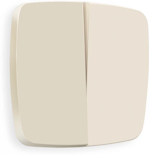 OP3230 Лицевая панель Ambrella Volt OMEGA (Бежевый матовый) для 2-кл выключателей QUANT OP3230