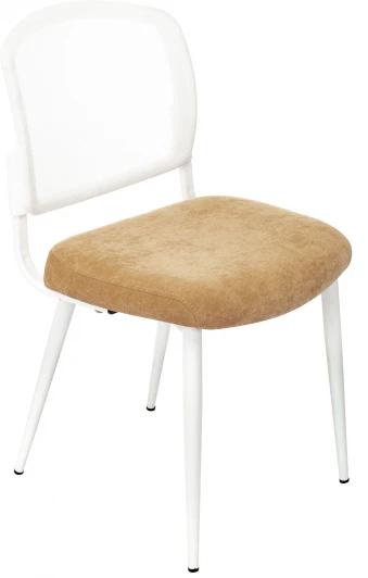 KF-8W/MUST Стул для кухни Бюрократ KF-8W горчичный металл белый на ножках (KF-8W/MUST)