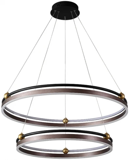 FERNANDO SP123W LED D600+800 COFFEE/BLACK Подвесной светильник FERNANDO SP123W LED D600+800 COFFEE/BLACK Crystal Lux