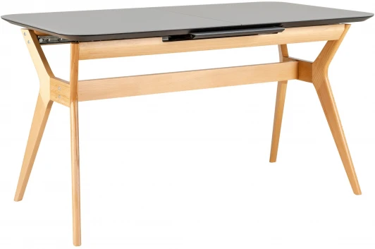 4103402h Стол R-Home раскл. Нарвик Glass 140-180 Automatic Natur/Dark matte Glass