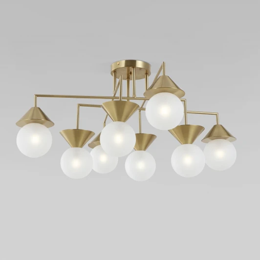 302002/8 латунь Smart Потолочная люстра на штанге Eurosvet Melon 302002/8 латунь Smart