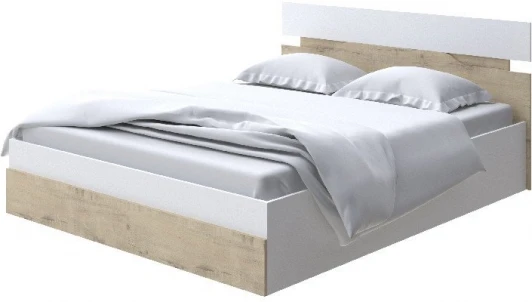 2014992 Без бренда Кровать Milton с подъемным механизмом (ЛДСП Белый/Бунратти) 90x190